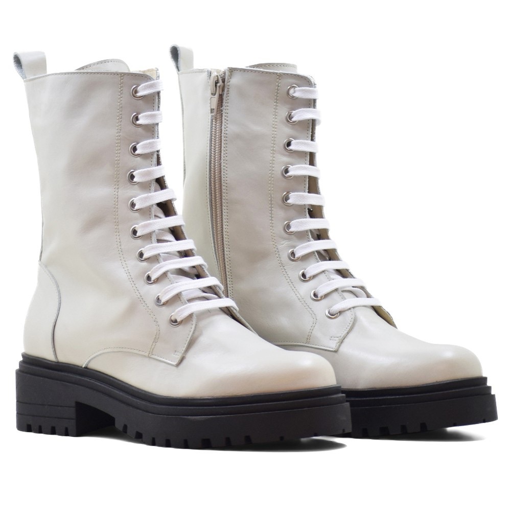 Helene Rouge Military Lace Up Combat Boots EU size 39